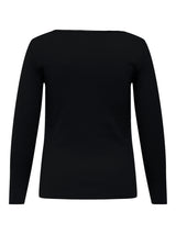 Longsleeve mit Ripp-Struktur - Schwarz
