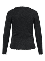 Longsleeve mit Metallic-Effekt - Silber/Schwarz