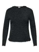 Longsleeve mit Metallic-Effekt - Silber/Schwarz