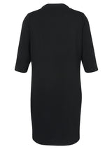 Sweaterdress mit Leo-Details - Schwarz
