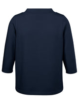 Elegantes Sweatshirt aus Scuba-Jersey - Dunkelblau