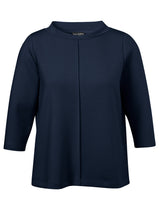 Elegantes Sweatshirt aus Scuba-Jersey - Dunkelblau