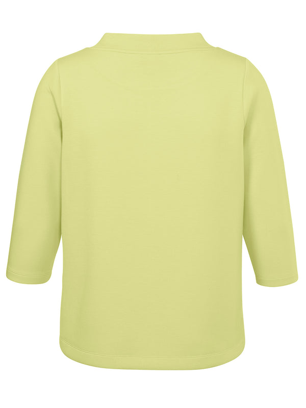 Elegantes Sweatshirt aus Scuba-Jersey - Limettengrün