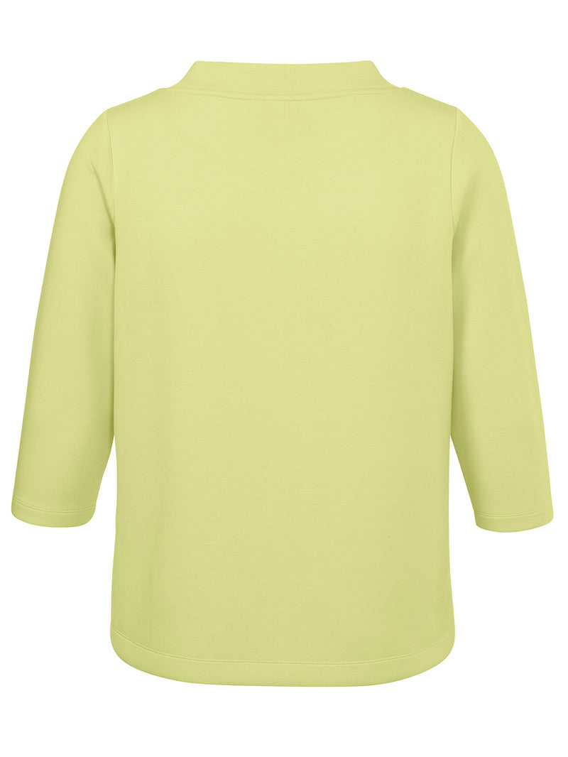 Elegantes Sweatshirt aus Scuba-Jersey - Limettengrün