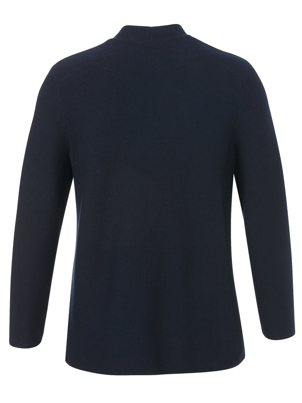 Offene Strickjacke aus Baumwolle - Dunkelblau