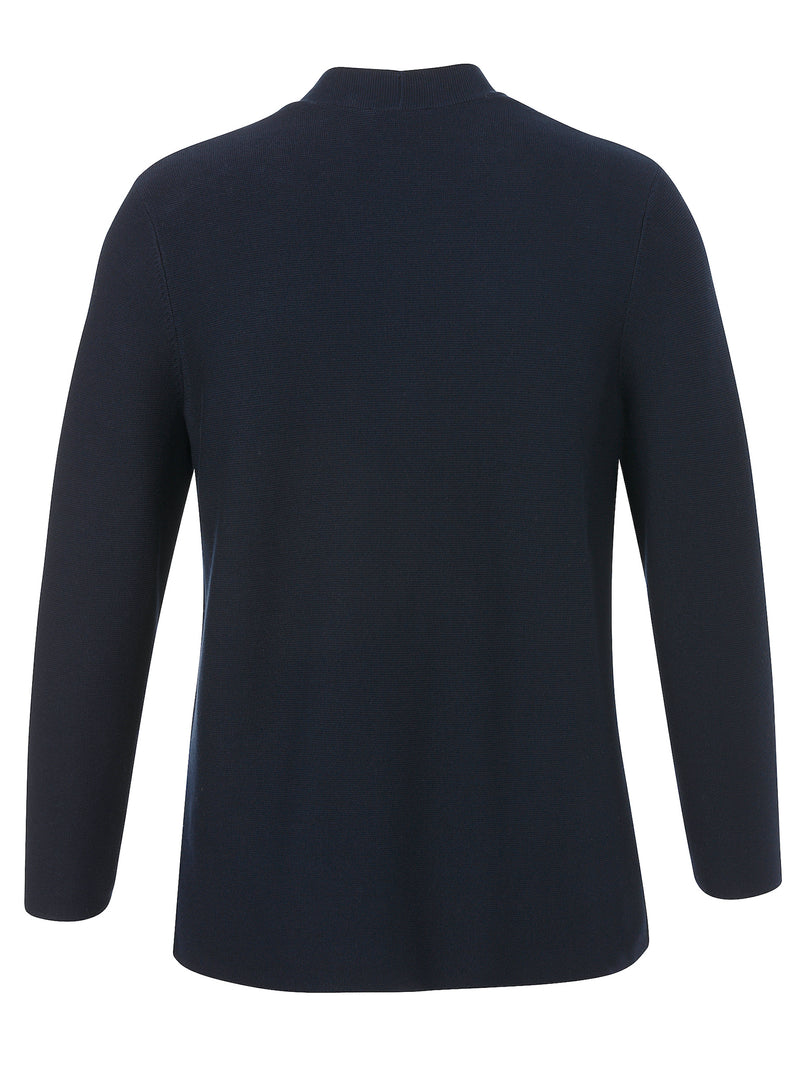 Offene Strickjacke aus Baumwolle - Dunkelblau