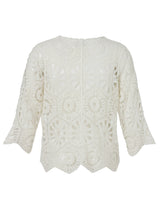 Sommerliche Häkel-Jacke aus Baumwolle - Weiß