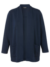 Shirtjacke aus Scuba-Jersey - Dunkelblau