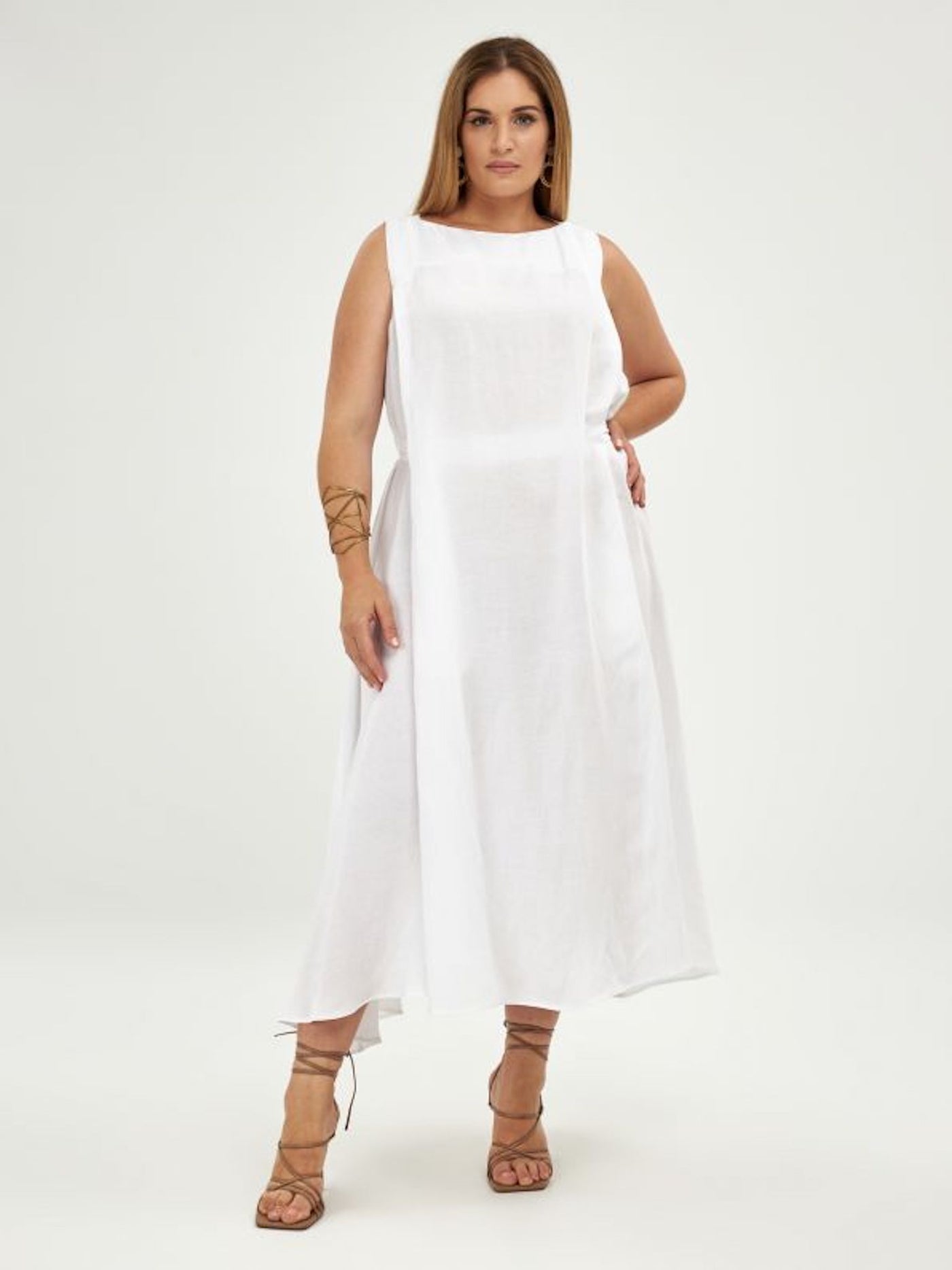 long dress 3 4 sleeve THE PERFECT A-LINE 3/4 SLEEVE DRESS – Ally B Boutique main image 1