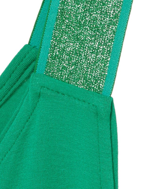 Top mit Glitzerdetails - Grün