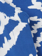 Sommerliches Tunikakleid mit Viskose - Blau/Weiß