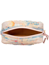 Large cosmetic bag "Big Moonshine Rose" - blue/pink