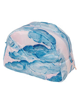 Big Cosmetic Bag "Big Moonshine Rose" - Blue/Pink